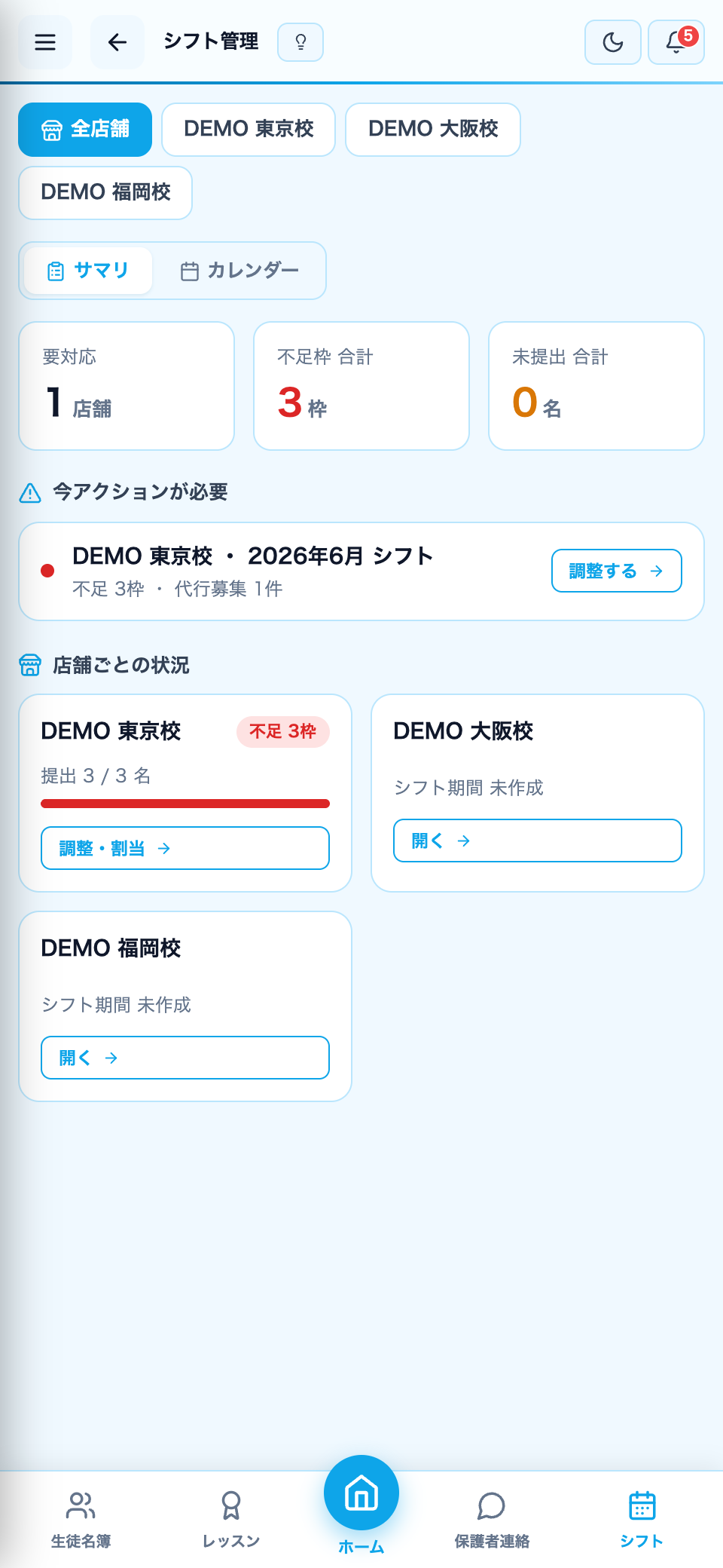シフト管理